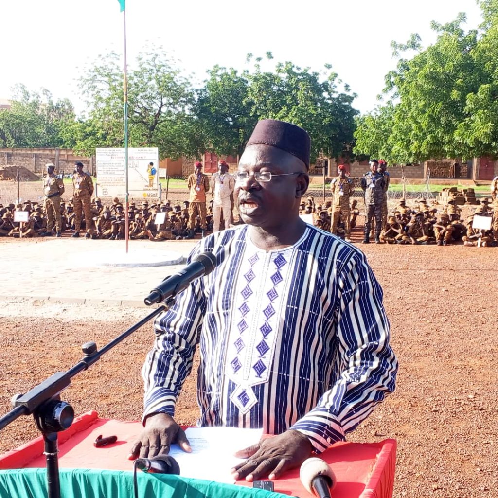 Le Camarade Sayouba KARGOUGOU, représentant du comité des parents des campeurs à la cérémonie de clôture le 20 août 2026 du camp vacances Faso Mêbo des Koulsé à Kaya